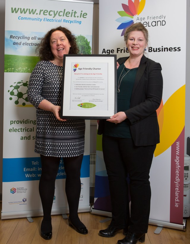 Elaine McGauran Age Friendly Ireland and Una Lavelle, Recycle IT General Manager