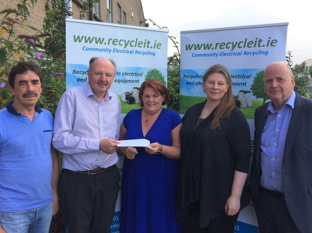 Representatives from Recycle IT and Oakfield Trust.