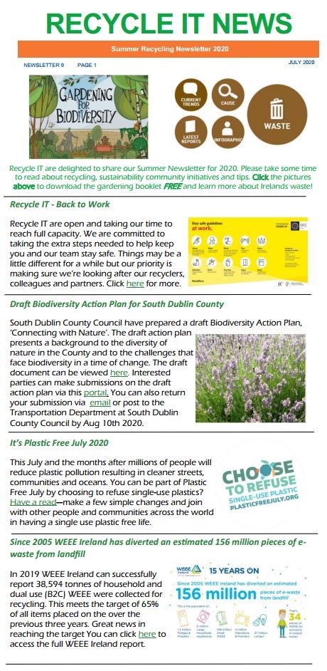 2020 Sumer News Front Page - Recycle IT